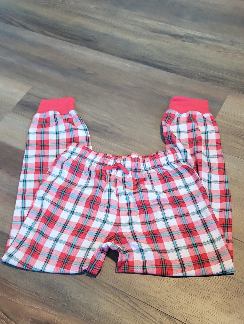 Cat & Jack Red Plaid Kids Pajama Bottoms